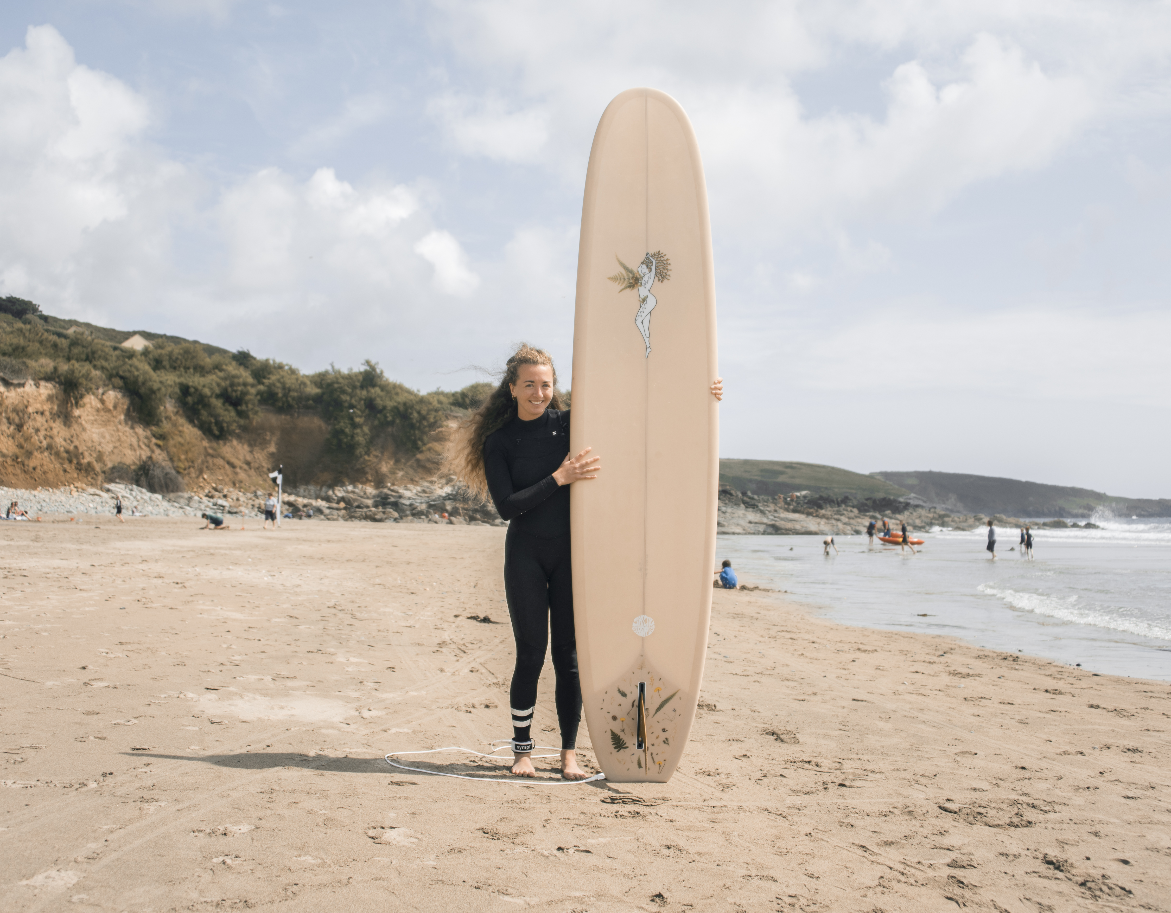 Plant Lady surfboard detail